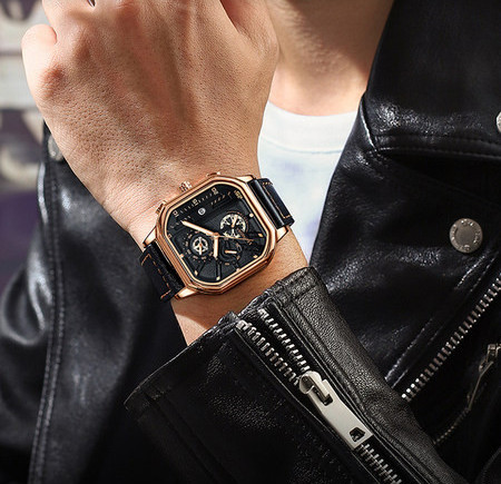 Moderan muški sat s kožnim remenom
