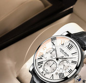 Elegáns férfi karóra eko bőrből