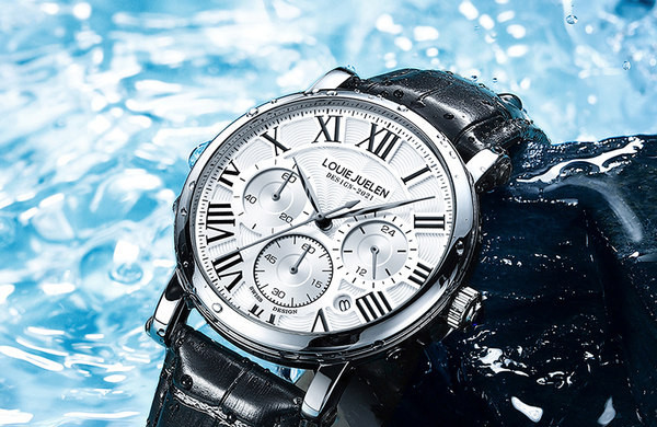 Elegáns férfi karóra eko bőrből