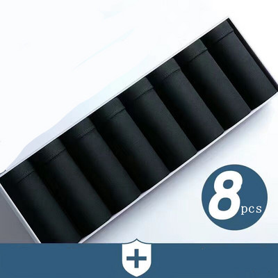 4/8 db/Lot Férfi fehérnemű Modális férfi rövidnadrág Kényelmes fehérnemű Férfi Nagy méretű bugyi férfiaknak boxer szett Nyomtatás Fekete színek