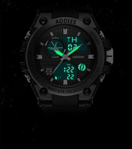 Sportos gumióra világító mutatókkal