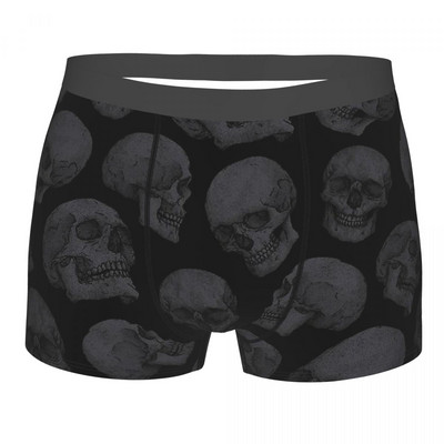 Vyriškos kelnaitės Skulls1 Vyriški apatiniai apatiniai drabužiai, skirti vyriškiems kaulams, kaukolė Didelis dydis, minkštas