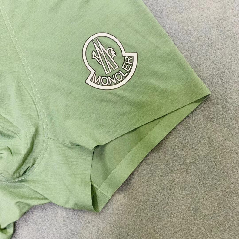 MONCLER Chiloți pentru bărbați, 3 bucăți, Boxer pentru bărbați, culoare uni, Lenjerie de corp pentru bărbați, boxer, din bumbac, moale, cu talie mijlocie, respirabil Nou