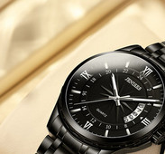 Mechanikus férfi karóra rozsdamentes acél szíjjal