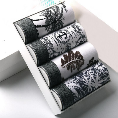 4 komada muških kratkih hlača Seksi bokserice Pamučno donje rublje Muške prozračne gaćice Jednobojne bokserice Brand gaće