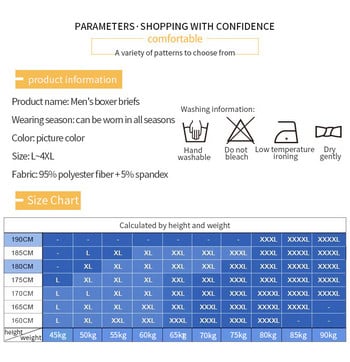 4 τμχ/Παρτίδα Βαμβακερά ανδρικά εσώρουχα Ανδρικά εσώρουχα Μπόξερ Breathable Man Boxer Μασίφ σώβρακο Άνετα σορτς Σέξι εσώρουχα L-4XL