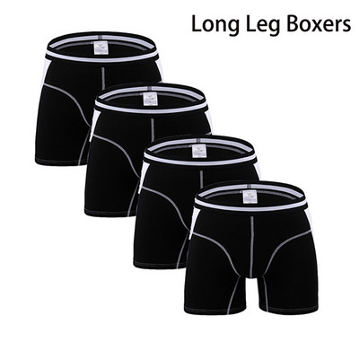 4 buc./lot, confortabil, picior lung, picior scurt, boxeri pentru bărbați, chiloți pentru bărbați, lenjerie în formă de U-convexă, cueca masculină M - 3XL