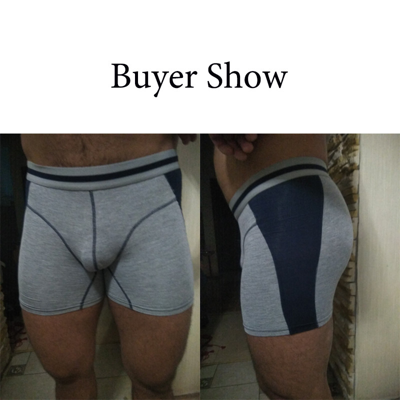 4 buc./lot, confortabil, picior lung, picior scurt, boxeri pentru bărbați, chiloți pentru bărbați, lenjerie în formă de U-convexă, cueca masculină M - 3XL