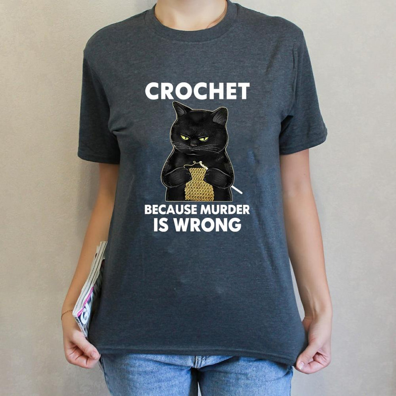 FLC 100 pamut női póló Vicces fekete macska grafikus női ruházat nyári horgolt, mert a gyilkosság helytelen Harajuku felsők póló
