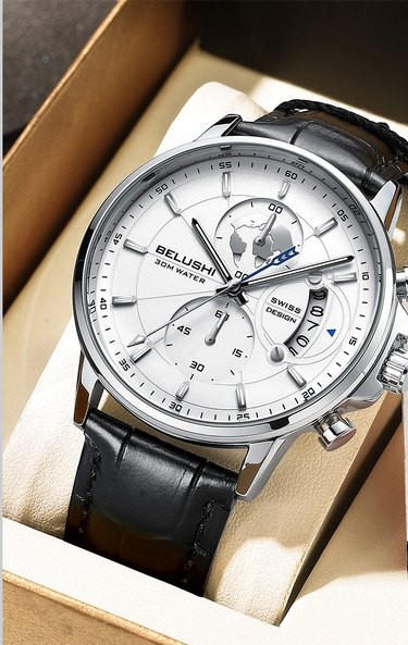 Vízálló óra öko bőr szíjjal