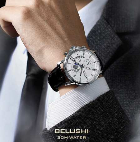 Vízálló óra öko bőr szíjjal