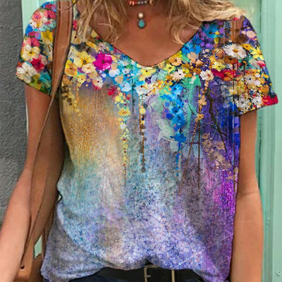 Tricou de vară pentru femei, vintage, Ziua Îndrăgostiților, tricouri cu mânecă scurtă cu imprimeu de inimă