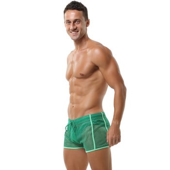 Ανδρικά εσώρουχα Sexy Mesh Boxer Shorts Διαφανή Ανδρικά Σορτς Ανδρικά Εσώρουχα Ropa Εσωτερικά Hombre Sissy μαγιό