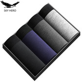 4 buc/lot Chiloți pentru bărbați Lenjerie intima Boxeri Chiloți pentru bărbați Pantaloni scurți respirabili pentru bărbați