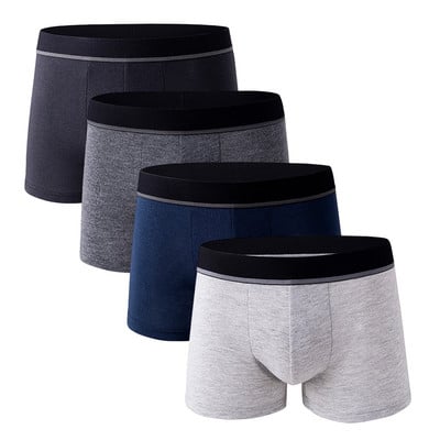 Hot Sale Boxer Meeste Brändi Puuvillane Meeste Aluspüksid Aluspesu Suures Suuruses Aluspesu Meeste Bokserite Komplekt Meeste Aluspüksid Bokserpüksid 4tk