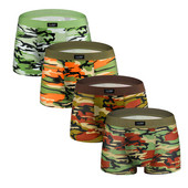 4 db/ tétel Boxer Homme Férfi Fehérnemű Boxer Férfi Fehérnemű Rövidnadrág Férfi Bugyi Alsónadrág Légáteresztő terepszínű Komfort modális pamut