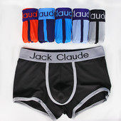 6PCS /lot Jack Claude Muško donje rublje Muške boksačice Muške gaćice za muškarce Prozračne Cuecas Boxer Homme Seksi muške boksačice