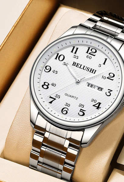 Ceas pentru bărbați cu cadran rotund - rezistent la apă