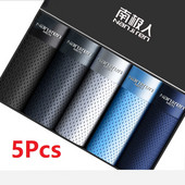 Férfi boxer alsónemű Nyári lélegző hálós rövidnadrágok Férfi márkájú fehérneműk Szexi Ice Silk boxernadrágok Nagy méretű férfi fehérnemű