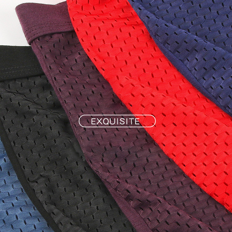 Lenjerie de corp sexy, respirabilă din plasă, Boxer bărbați, lenjerie de corp gay, Boxer pentru bărbați, pantaloni scurți, boxer pentru hombre, chiloți pentru bărbați, 5 buc/lot