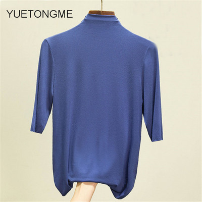 nyári vékony Női félujjú felsők pólók modális Single Jersey egyszínű O Neck Basic pólók TSP191