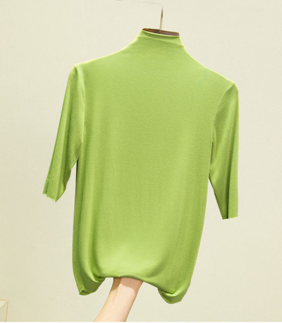 nyári vékony Női félujjú felsők pólók modális Single Jersey egyszínű O Neck Basic pólók TSP191