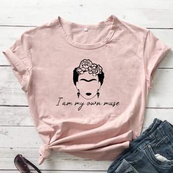 I Am My Own Muse T-shirt Αισθητική καλοκαιρινή κοντομάνικη γραφική τέχνη Κορυφαίο μπλουζάκι μοντέρνο γυναικείο σύνθημα Feminism Tshirt Camiseta