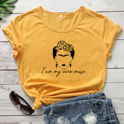 Tricou I Am My Own Muse Tricou estetic de vară cu mânecă scurtă cu artă grafică Tricou la modă pentru femei Slogan Feminism Tricou Camiseta