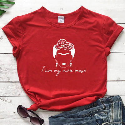 Tricou I Am My Own Muse Tricou estetic de vară cu mânecă scurtă cu artă grafică Tricou la modă pentru femei Slogan Feminism Tricou Camiseta