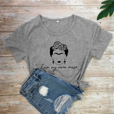 Tricou I Am My Own Muse Tricou estetic de vară cu mânecă scurtă cu artă grafică Tricou la modă pentru femei Slogan Feminism Tricou Camiseta