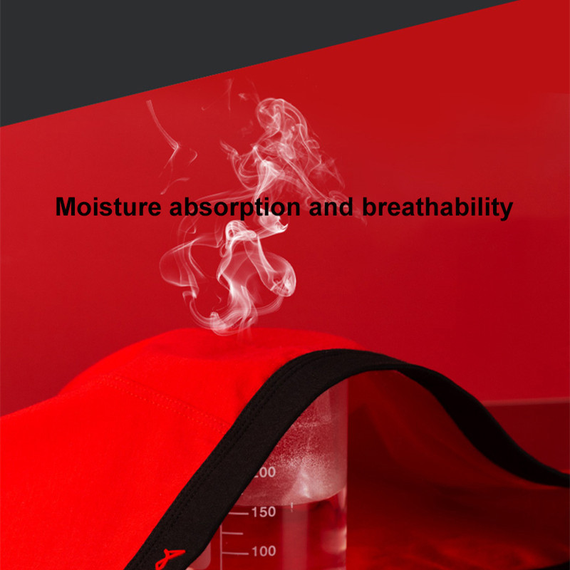 MiiOW 3 buc. Natal Year Roșu Lenjerie de corp pentru bărbați Boxer din bumbac Chiloți pentru bărbați  AAA Grafen Chiloți pentru bărbați de dimensiuni mari