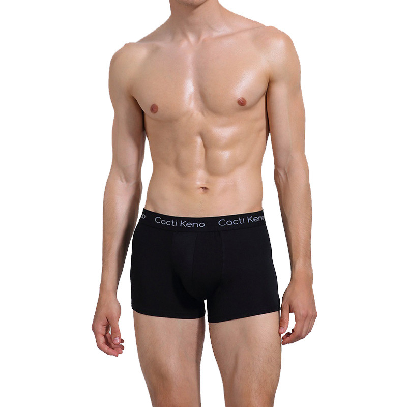 3db/tétel Márka Férfi Boxernadrágok Levélnyomtatás Férfi Fehérnemű Puha Boxerek Pamut Férfi Alsónadrág Férfi Bugyik Rövidnadrágok