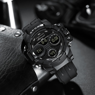 Sportiškas vyriškas laikrodis su guminiu dirželiu