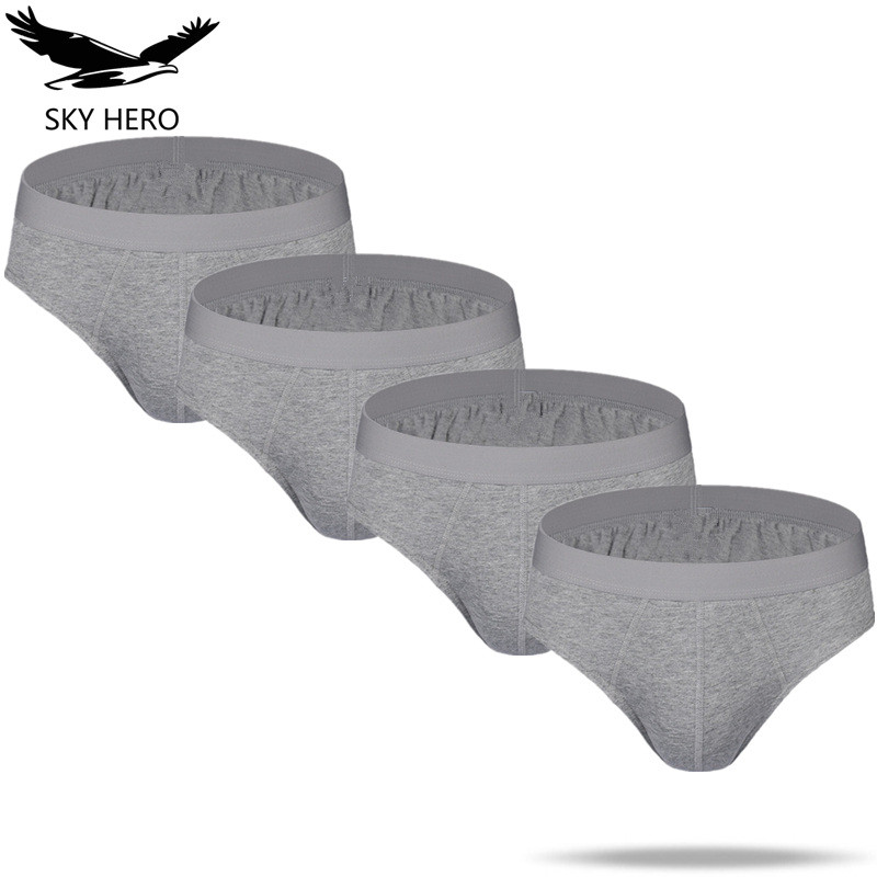 4 buc/lot Slip din bumbac pentru bărbați Lenjerie intima albă Calzoncillos Slip Hombre Jockstrap Chiloți pentru bărbați Pantaloni sexy pentru acasă