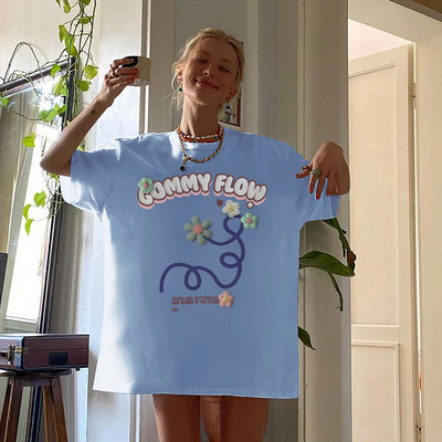 2022 új női pólók Pamut alkalmi pólók Nyári rövid ujjú női póló Női ruházat Ashgaily