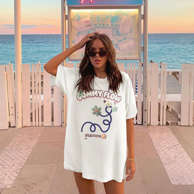 2022 új női pólók Pamut alkalmi pólók Nyári rövid ujjú női póló Női ruházat Ashgaily