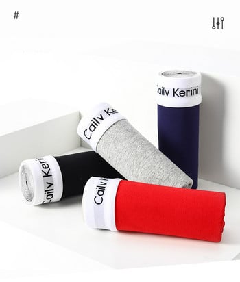 Cailv Kerini 3Pcs/Lot Ανδρικά Εσώρουχα Βαμβακερά σορτς μπόξερ Calzoncillos Hombre Άνετα μπόξερ για άνδρες Μαλακά αθλητικά σώβρακα