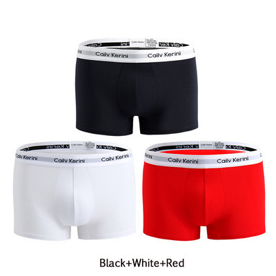 Cailv Kerini 3 buc/lot Lenjerie pentru bărbați Boxer din bumbac Calzoncillos Hombre Boxeri confortabili pentru bărbați Chiloți sport moi