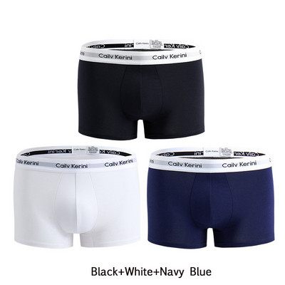 Cailv Kerini 3 buc/lot Lenjerie pentru bărbați Boxer din bumbac Calzoncillos Hombre Boxeri confortabili pentru bărbați Chiloți sport moi
