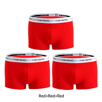 Cailv Kerini 3 buc/lot Lenjerie pentru bărbați Boxer din bumbac Calzoncillos Hombre Boxeri confortabili pentru bărbați Chiloți sport moi