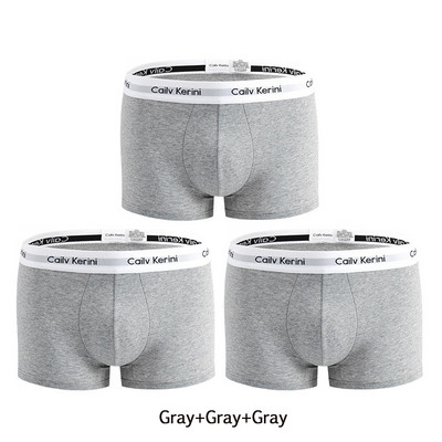 Cailv Kerini 3 buc/lot Lenjerie pentru bărbați Boxer din bumbac Calzoncillos Hombre Boxeri confortabili pentru bărbați Chiloți sport moi