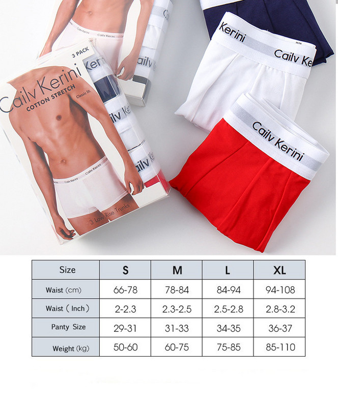 Cailv Kerini 3 buc/lot Lenjerie pentru bărbați Boxer din bumbac Calzoncillos Hombre Boxeri confortabili pentru bărbați Chiloți sport moi