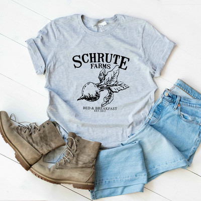 Schrute Farms Majica Schrute Farms Bed and Breakfast T-shirt Funny Dwight Tee Dwight Office Top