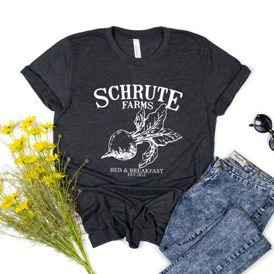 Schrute Farms Majica Schrute Farms Bed and Breakfast T-shirt Funny Dwight Tee Dwight Office Top