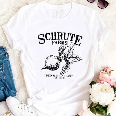 Schrute Farms Majica Schrute Farms Bed and Breakfast T-shirt Funny Dwight Tee Dwight Office Top