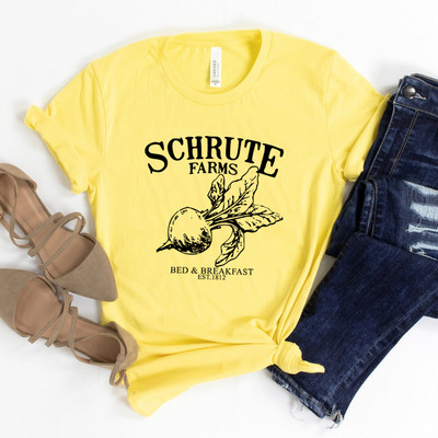 Schrute Farms Majica Schrute Farms Bed and Breakfast T-shirt Funny Dwight Tee Dwight Office Top