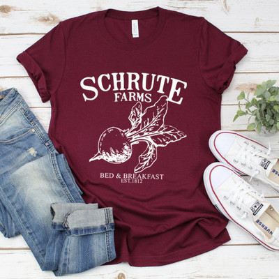 Schrute Farms Majica Schrute Farms Bed and Breakfast T-shirt Funny Dwight Tee Dwight Office Top