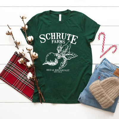 Schrute Farms Majica Schrute Farms Bed and Breakfast T-shirt Funny Dwight Tee Dwight Office Top