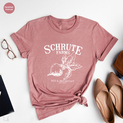 Schrute Farms Majica Schrute Farms Bed and Breakfast T-shirt Funny Dwight Tee Dwight Office Top