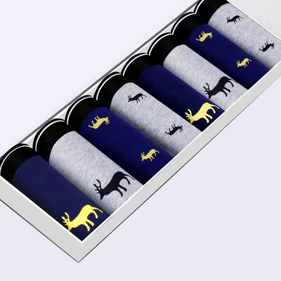 Boxer Férfi Fehérnemű Pamut rövidnadrág Férfi Bugyi Rövidnadrág Otthoni Alsónadrág Férfi Lélegző Nyomtatott BoxerShort Nagy méretű L-4XL